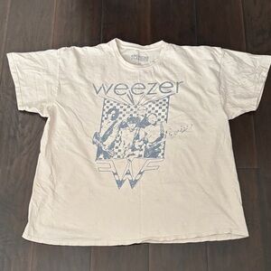 Weezer Band Tee in Cream